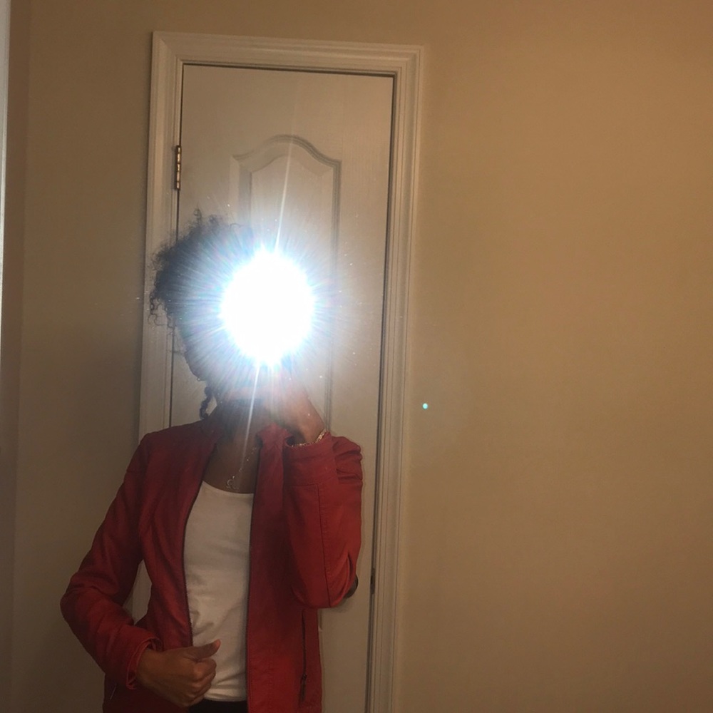ALFANI RED LEATHER JACKET